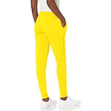 Southpole Women's Basic Fleece Joggers Junior Sweatpants, Cyber Yellow, Small