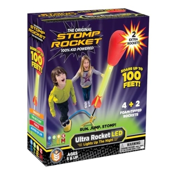 Stomp Rocket Ultra LED Launcher - Fun Outdoor Toy for Kids