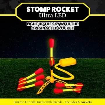 Stomp Rocket Ultra LED Launcher - Fun Outdoor Toy for Kids