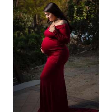 Elegant Maternity Gown for Photoshoots | JustVH