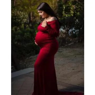 Elegant Maternity Gown for Photoshoots | JustVH