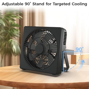 KITWLEMEN 8" Cooling Table Fan with 4 Speeds & Timer