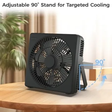 KITWLEMEN 8" Cooling Table Fan with 4 Speeds & Timer