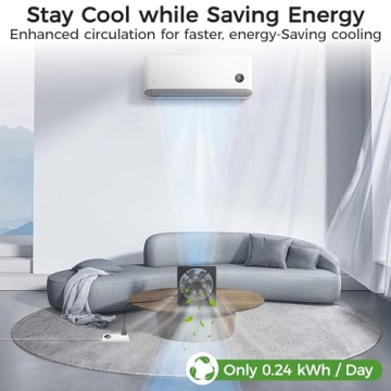 KITWLEMEN 8" Cooling Table Fan with 4 Speeds & Timer