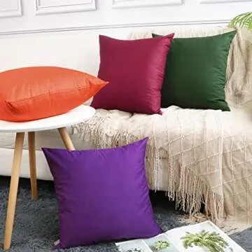 Thmyo 100% Cotton Pillow Covers for DIY Decor, 4-Pack