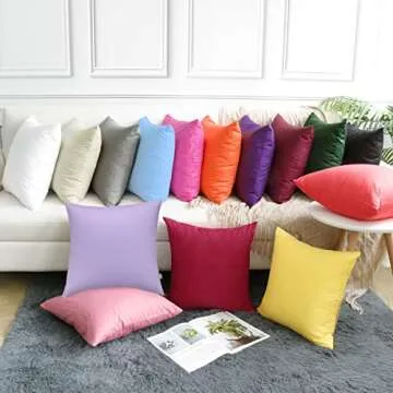 Thmyo 100% Cotton Pillow Covers for DIY Decor, 4-Pack