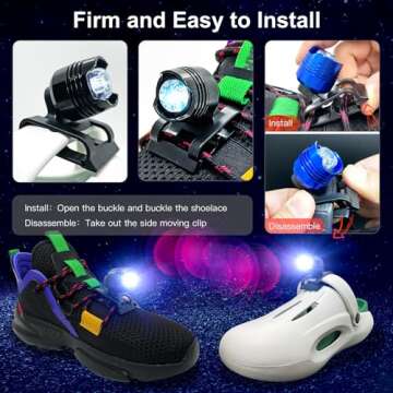 Waterproof Running Shoe Lights for Night Safety