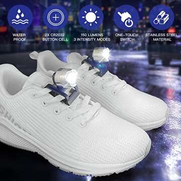 Waterproof Running Shoe Lights for Night Safety