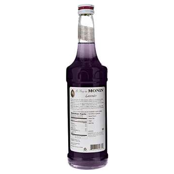 Monin - Lavender Syrup, Aromatic and Floral, Natural Flavors, Great for Cocktails, Lemonades, and So...