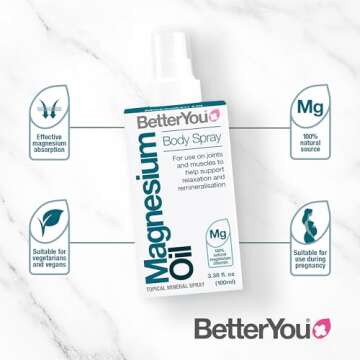 BetterYou Magnesium Oil Body Spray - Fast-Absorbing Muscle Relief