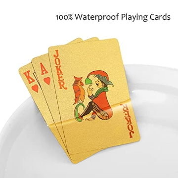 EAY Gold Waterproof Playing Cards - Perfect for Parties and Games