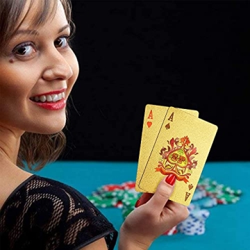 EAY Gold Waterproof Playing Cards - Perfect for Parties and Games