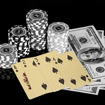 EAY Gold Waterproof Playing Cards - Perfect for Parties and Games