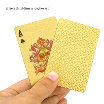EAY Gold Waterproof Playing Cards - Perfect for Parties and Games