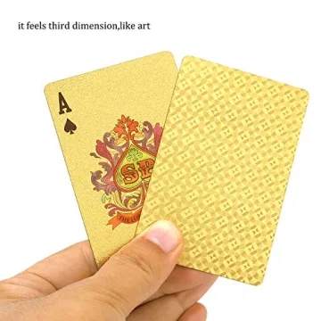 EAY Gold Waterproof Playing Cards - Perfect for Parties and Games