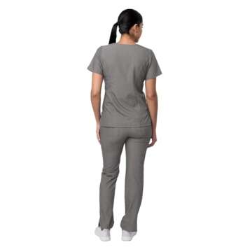 Adar Uniforms, Pro Heather Breakthrough Plus Scrub Set For Women - Enhanced V-Neck Top & Multi Pocke...
