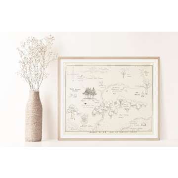 Winnie The Pooh Hundred Acre Wood Map Art Print 11x14 Unframed