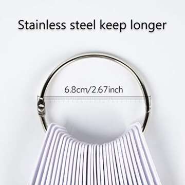 TOFAFA Hair Swatches 100% Human Hair Color Rings Testing Fashion Colors Samples 8 inch Lightest Blonde 30 PCS/Pack