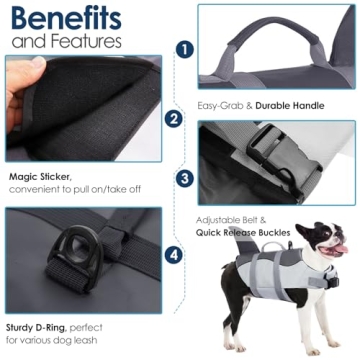 AOFITEE Dog Life Jacket High Flotation for Dogs