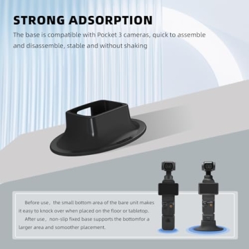 BRDRC Pocket 3 Stand Base Mount, Desktop Support Bracket Stable Non-Slip Support Expansion Adapter for DJI Osmo Pocket 3 Creator Combo Handle Accessories