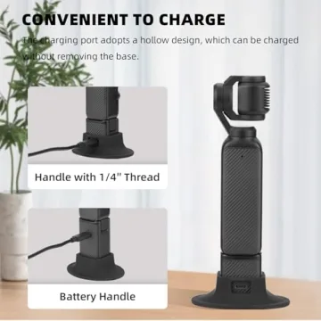 BRDRC Pocket 3 Stand Base Mount, Desktop Support Bracket Stable Non-Slip Support Expansion Adapter for DJI Osmo Pocket 3 Creator Combo Handle Accessories