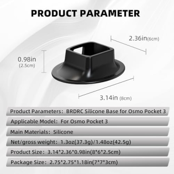 BRDRC Pocket 3 Stand Base Mount, Desktop Support Bracket Stable Non-Slip Support Expansion Adapter for DJI Osmo Pocket 3 Creator Combo Handle Accessories