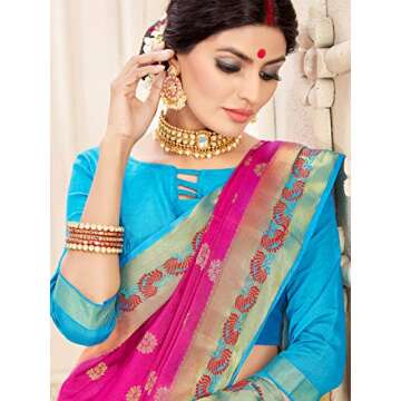 Elina Fashion Banarasi Art Silk Saree in Pink Color