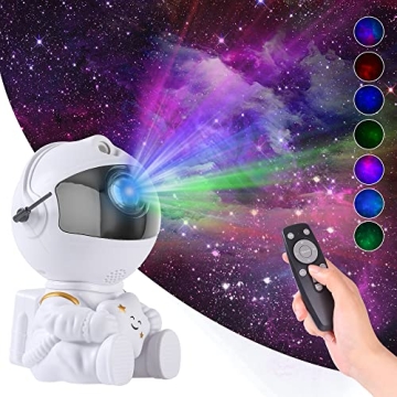 SEVEYEE Mini Astronaut Galaxy Projector Night Light Remote