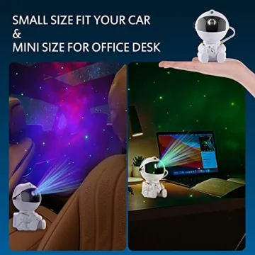 SEVEYEE Mini Astronaut Galaxy Projector Night Light Remote