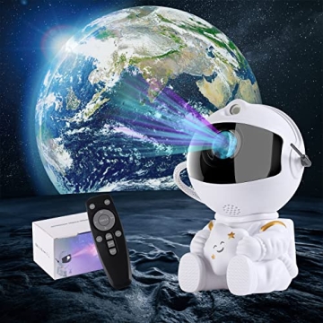SEVEYEE Mini Astronaut Galaxy Projector Night Light Remote