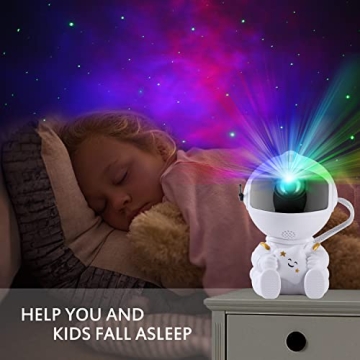 SEVEYEE Mini Astronaut Galaxy Projector Night Light Remote