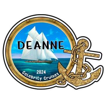 Personalized Porthole with Anchor Cruise Door Magnet for All Cruise Lines