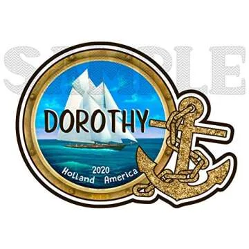 Personalized Anchor Cruise Door Magnet for All Lines