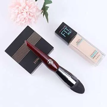 ENERGY Concealer Makeup Brush Tapered Kabuki Foundation Brush Best Eye Brush for Under Eye Concealing Blending Liquid Cream Powder Make Up for Full Coverage Cosmetic Applicator Soft Dense Synthetic