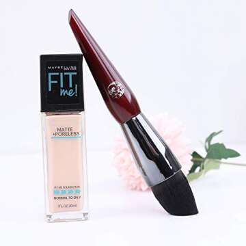 ENERGY Concealer Makeup Brush Tapered Kabuki Foundation Brush Best Eye Brush for Under Eye Concealing Blending Liquid Cream Powder Make Up for Full Coverage Cosmetic Applicator Soft Dense Synthetic