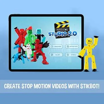 StikBot Zanimation Studio with Pet - Includes 2, 1 Horse, 1 Phone Stand and 1 Reversible Backdrop - in Eco-Friendly Packaging