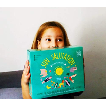 YOGi FUN Round Yoga Puzzle Games for Kids with Sun Salutation Yoga Poses