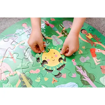 YOGi FUN Round Yoga Puzzle Games for Kids with Sun Salutation Yoga Poses