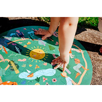 YOGi FUN Round Yoga Puzzle Games for Kids with Sun Salutation Yoga Poses