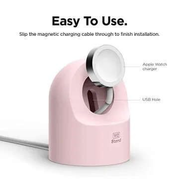 elago W2 Charger Stand Compatible with Apple Watch Series Ultra2/Ultra/10/9/8/7/6/5/4/3/2/1/SE (49mm, 46mm, 45mm, 44mm, 42mm, 41mm, 40mm, 38mm)