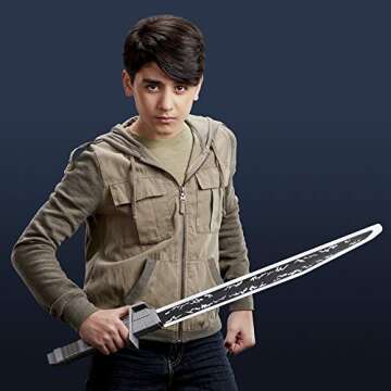 STAR WARS Mandalorian Darksaber Lightsaber Toy with Electronic Lights and Sounds, The Clone Wars for...