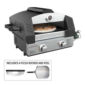 Blackstone Pizza Oven Outdoor, Portable Propane Pizza Oven with Pizza Peel, Pizza Cutter and Blackstone Heat Resistant Gloves