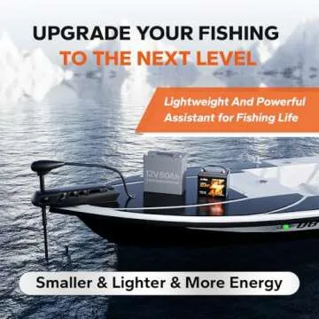 LiTime 12V Trolling Motors Lithium Battery, LiFePO4 Battery, Low-Temp Protection, Perfect for Fish finder, Camping, Boats, Solar Panel, UPS, Wheelchair (12V 50Ah TM Battery)