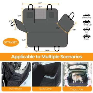 Simple Deluxe Dog Car Seat Cover for All Vehicles