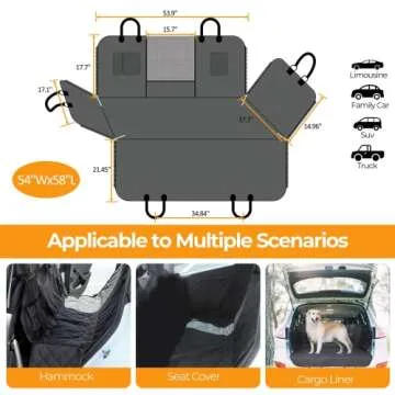 Simple Deluxe Dog Car Seat Cover for All Vehicles