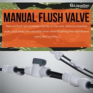 LiquaGen- 5 Stage Reverse Osmosis & Deionization (RODI) | Aquarium Reef Water Filter System - 75 GPD | Water Purifier for Fish Tank with Filter's Included