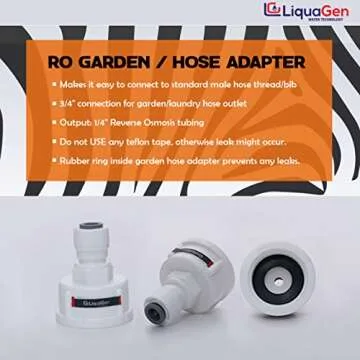 LiquaGen- 5 Stage Reverse Osmosis & Deionization (RODI) | Aquarium Reef Water Filter System - 75 GPD | Water Purifier for Fish Tank with Filter's Included