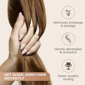 Boar Bristle Hair Brush for Shiny Hair - Eco-Friendly & Gentle