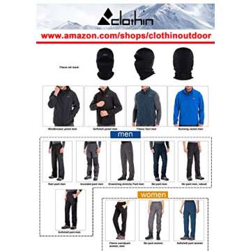 clothin Men/Women Polar Fleece Thermal Sweatpants (Men Black US XL)