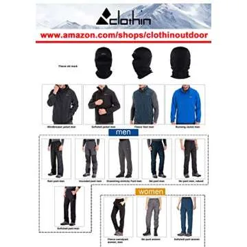 clothin Men/Women Polar Fleece Thermal Sweatpants (Men Black US XL)